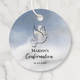 Blaue Marmorbestätigung Geschenkanhänger