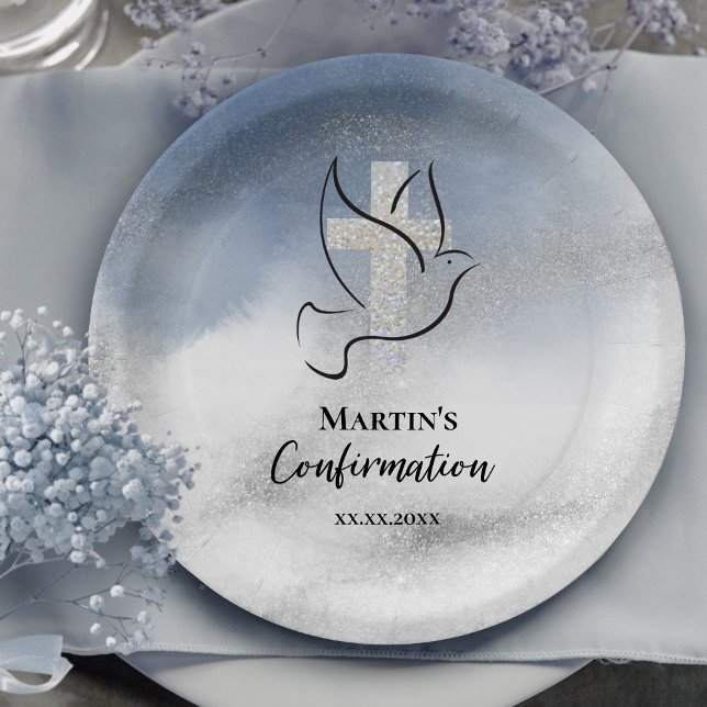 Blaue Marmorbestätigung Pappteller (Von Creator hochgeladen)