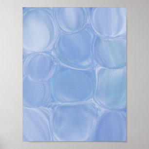 Blaue Marmorblasen Poster