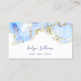 blaue Marmordesignkarte Visitenkarte