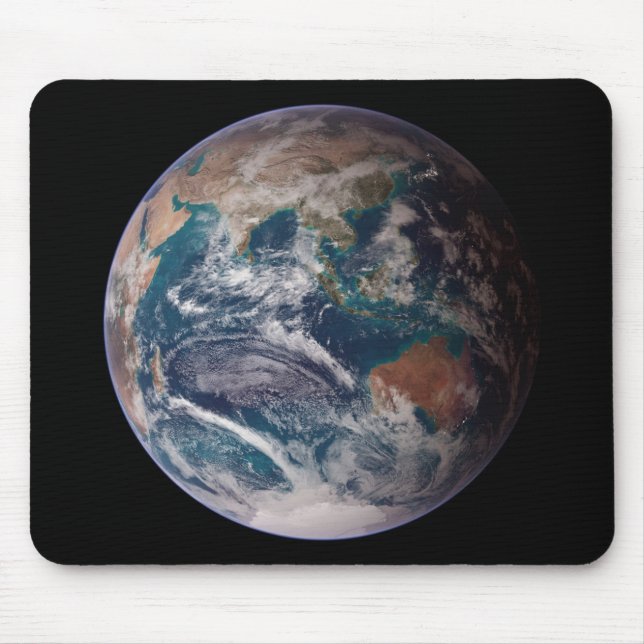 Blaue Marmorerde (östliche Hemisphäre) Mousepad (Vorne)