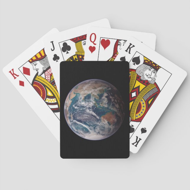 Blaue Marmorerde (östliche Hemisphäre) Spielkarten (Rückseite)