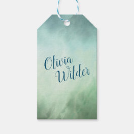 Blaue Marmorgrenzen Geschenkanhänger