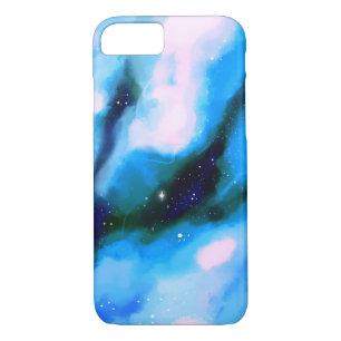 Blaue marmorierte Außenwelt Abstrakter Hintergrund iPhone 8/7 Hülle