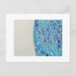Blaue Marmorkunst Postkarte