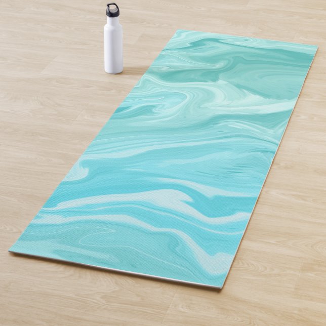 Blaue Marmormuster Yogamatte (Beispiel)