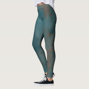 Blaue Marmorplatte Abstrakt Leggings