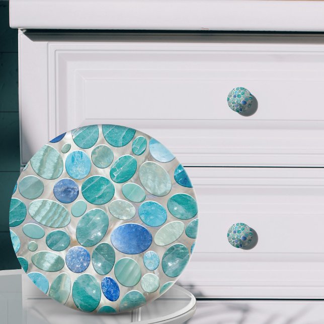 Blaue Marmorplatte Keramikknauf (Von Creator hochgeladen)