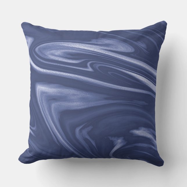 Blaue Marmorplatte Kissen (Vorderseite)