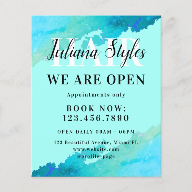 Blaue Marmortreppe Flyer (Vorne)