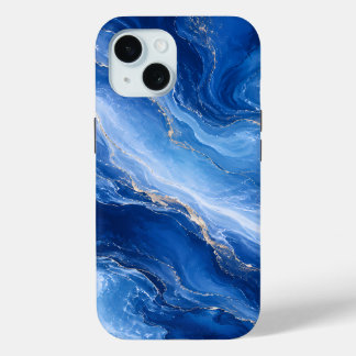 Blaue Marmorwellen Luxus Abstrakt Case-Mate iPhone Hülle