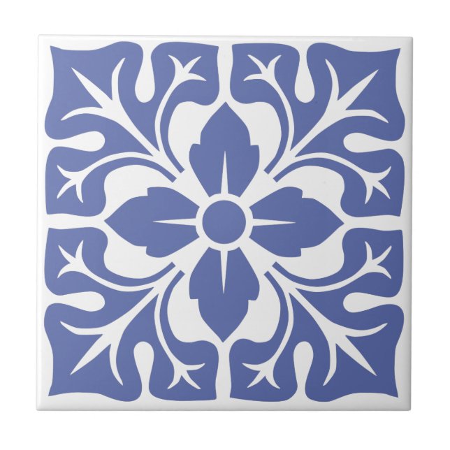 Blaue marokkanische Kachel 7 (Vorderseite)