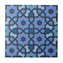 Blaue marokkanische Keramik Tile