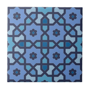 Blaue marokkanische Keramik Tile Fliese