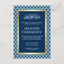 Blaue marokkanische Quatrefolienfeier für islamisc