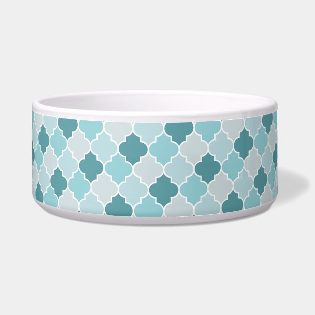 Blaue marokkanische Trellis, Latticework, Quatrefo Napf (Vorderseite)