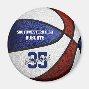 Blaue Marotonmannschaft färbt Jungs Basketball Magnet