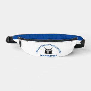 Blaue Marschband der High School personalisiert Bauchtasche