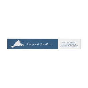 Blaue Martha's Vineyard Map Wedding
