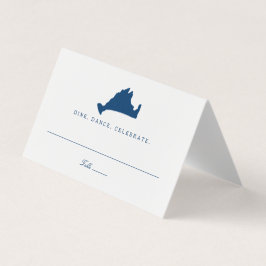 Blaue Marthas Weinkarte Hochzeit