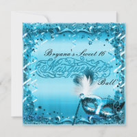 Blaue Maskerade-Maske elegante Ballparty
