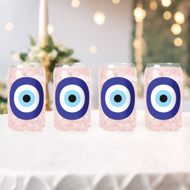 Blaue Mati Böser Blick Griechisches Glückssymbol Dosenglas (Insitu (Hochzeit))