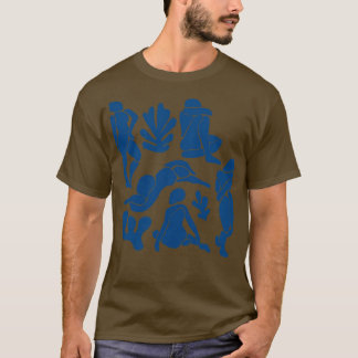 Blaue Matisse inspirierte Frauen Cutouts T-Shirt
