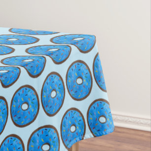 Blaue Mattierte Donut Doughnut Regenbogen Sprinkle Tischdecke