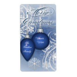 Blaue Mattierte Schnörkel Weinkarte