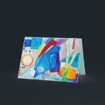 Blaue Meditation für das Jahr Feiertagskarte<br><div class="desc">Abstraktes Acryl Auf Leinwand Malerei drückt die meditative Stimmung dieses Jahres aus. Die Farben sind lebhaft,  und die Objekte im Bild scheinen in einer alternativen Realität,  die hoffnungsvoll und unbekannt</div>