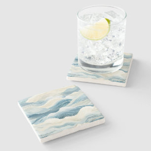 Blaue Meerbrassen Steinuntersetzer