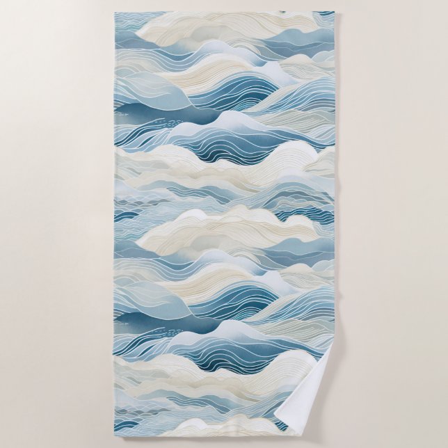 Blaue Meerbrassen Strandtuch (Vorderseite)