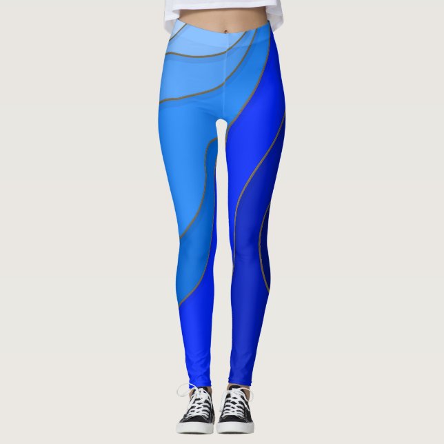 Blaue Meeresböden - Leggings (Vorderseite)