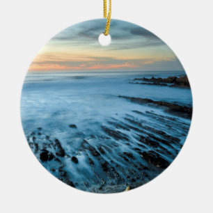 Blaue Meereslandschaft bei Sonnenuntergang, Kalifo Keramik Ornament