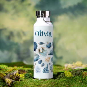 Blaue Meeresmuschel-Thor-Flasche Benutzerdefinie Trinkflasche