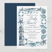 Blaue Meeresmuscheln Ozean Meer Strand Babyparty