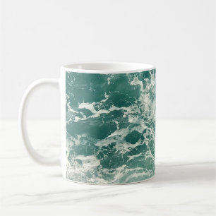 Blaue Meereswellen Kaffeetasse