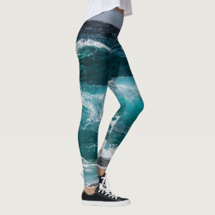 Blaue Meereswellen  Leggings