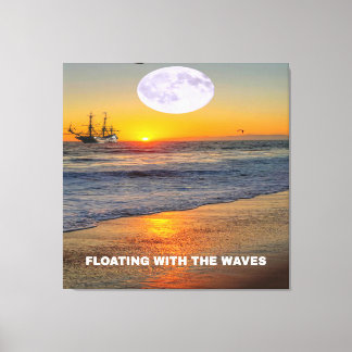 Blaue Meereswellen Leinwanddruck