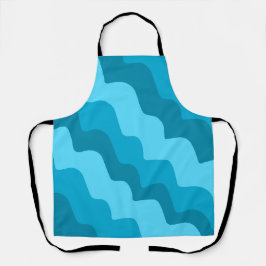 Blaue Meereswellen Schürze