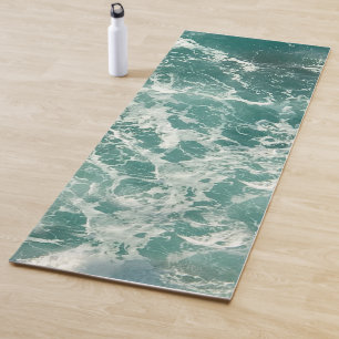 Blaue Meereswellen Yogamatte