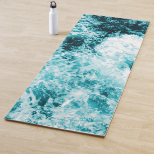 Blaue Meereswellen Yogamatte