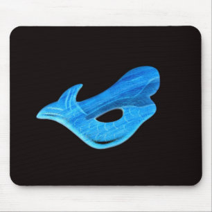blaue Meerjungfrau auf schwarzem mousepad