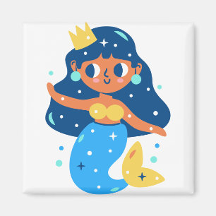 Blaue Meerjungfrau Magnet