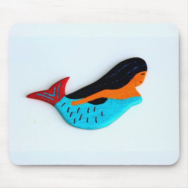 Blaue Meerjungfrau Mousepad (Vorne)