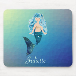 Blaue Meerjungfrau Mousepad