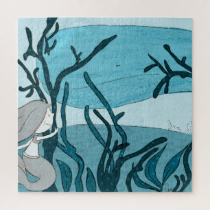 Blaue Meerjungfrau Puzzle