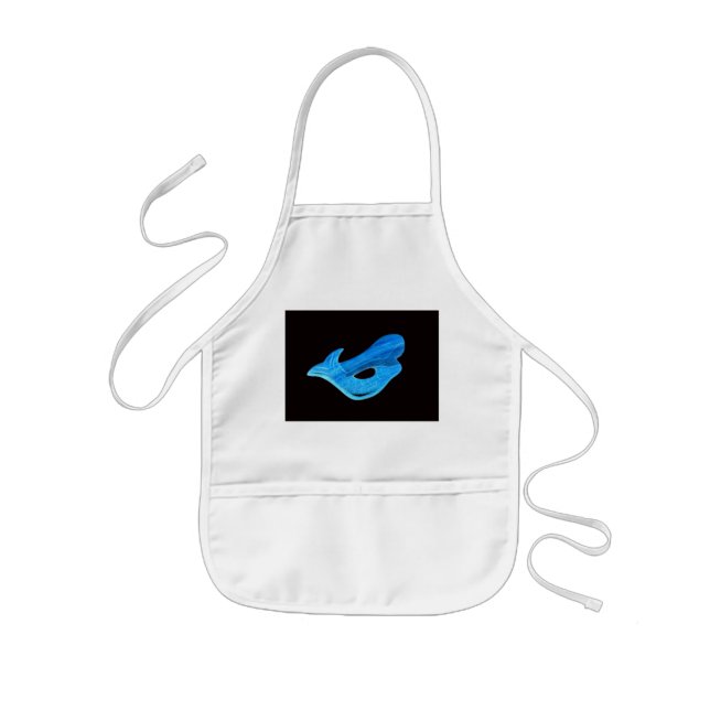 Blaue Meerjungfrau-Schürze Kinderschürze (Vorne)