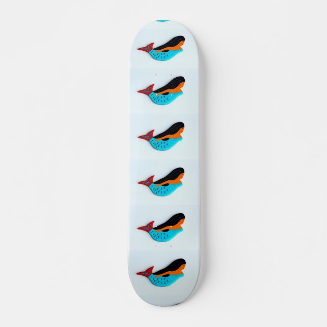 Blaue Meerjungfrau Skateboard (Vorne)