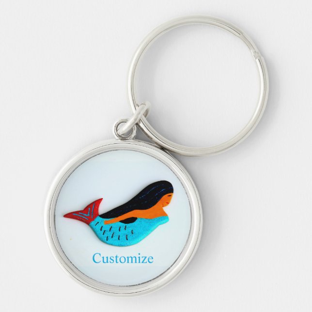 Blaue Meerjungfrau Thunder_Cove Schlüsselanhänger (Vorne)